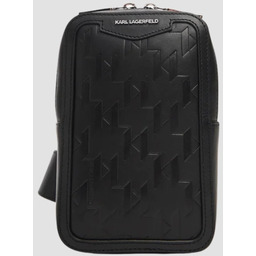 KARL LAGERFELD Saszetka męska skórzana z monogramem