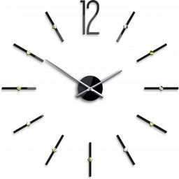 Zegar ścienny naklejany duży nowoczesny akrylowy na ścianę