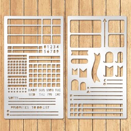 METALOWE SZABLONY DO PLANERA DZIENNIKA SCRAPBOOKINGU 2 SZT