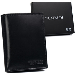 Portfel skórzany Cavaldi [DH] 0104-P-BS czarny