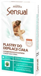 Plastry do depilacji ciała Joanna Sensual Aloes skóra
