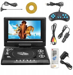 Przenośny Odtwarzacz Samochodowy DVD 7.8" Usb/sd Konsola Gier