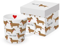 DUŻY KUBEK PORCELANOWY Jamniki - Long Story -