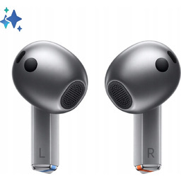 Słuchawki bezprzewodowe, Samsung, Galaxy Buds 3, dokanałowe, srebrne