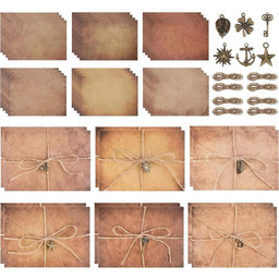 ZESTAW PAPETERII VINTAGE 60 EL KOPERTY PAPIER KRAFT