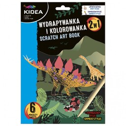 Wydrapywanka i kolorowanka 2w1 Dinozaury Game Kidea DF-WKCKA-92239