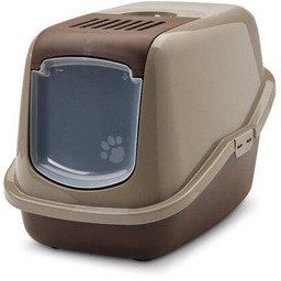 SAVIC NESTOR toaleta dla kotów beżowa-czekoladowa 56x39x38,5cm