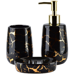 Tutumi Zestaw łazienkowy ceramiczny 322123 Czarny