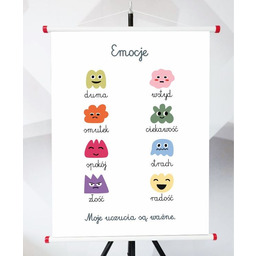 Plansza edukacyjna Montessori: Emocje
