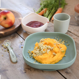 Silikonowe naczynia dla dzieci Zestaw z przyssawką Sage