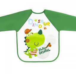 BOCIOLAND Śliniak ceratowy rękawek Dino 6m+