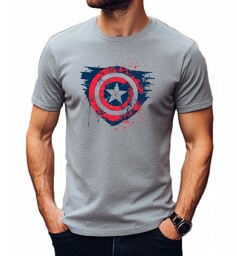 Nowoczesny T-shirt ''Captain America LOGO'' Bawełna M