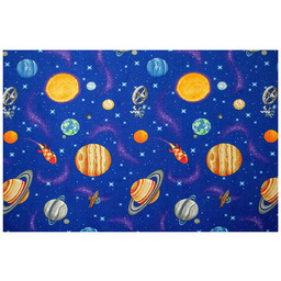 Dywan Dla Dzieci Chłopca Kolorowy Planety Rakiety Gwiazdy