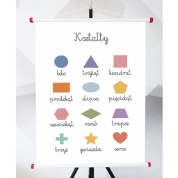 Plansza edukacyjna Montessori: Kształty