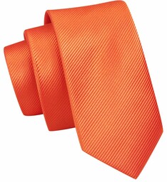 Wąski Krawat, Ciemny Pomarańczowy Śledź Męski, 5 cm,