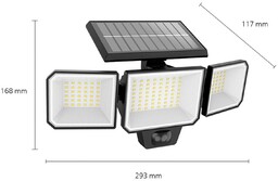 Philips LED kinkiet solarny Nysil, 3-punktowy, czujnik