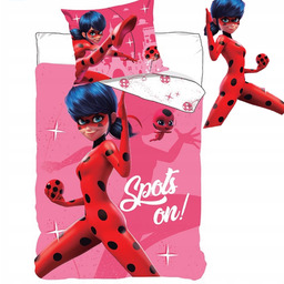 Pościel 140x200 Miraculous Biedronka I Czarny Kot Marinette