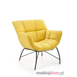 Fotel BELTON Velvet Halmar Żółty