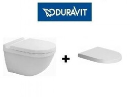 DURAVIT 2527090000+0063890000 Starck 3 Zestaw: miska wisząca 36x54