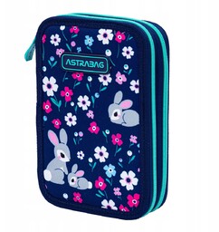 Piórnik z wyposażeniem dwukomorowy dla dziewczynki Astrabag Baby