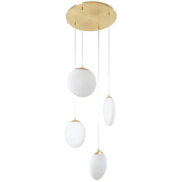 Lucande - Żyrandol Lunelle Ø 40 cm, 4-punktowa,