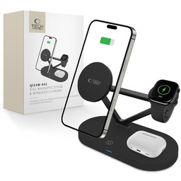 Ładowarka bezprzewodowa 3w1 ze stojakiem do urządzeń Apple