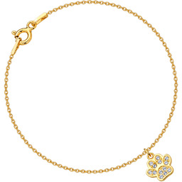 MYNESS Bransoletka z psią łapką z kryształami Swarovski