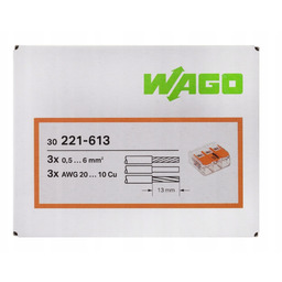 Wago Szybkozłączka 3x0,5-6mm2 221-612 30 Szt