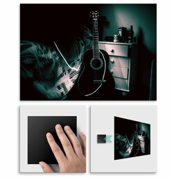 Plakat metalowy gitara L