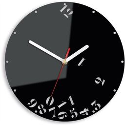 Zegar na Ścianę Cichy Nowoczesny Akrylowy Czarny ozdobny