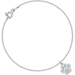 MYNESS Bransoletka z psią łapką z kryształami Swarovski