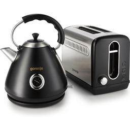 Zestaw Agd Gorenje Retro czajnik K17CLBK toster T1100CLBK