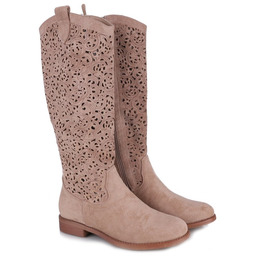 Kozaki damskie ażurowe S.Barski HY61-8023 BEIGE R.36