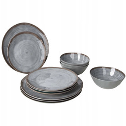 Zestaw obiadowy Halo szary 12el. kemping przyczepa kamper