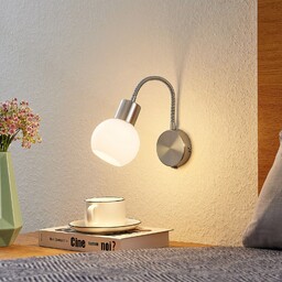 Lampa Ścienna Lindby, Lioma, ściemnialny, metaliczny, salon, metal,