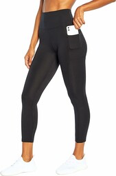 Bally Damskie legginsy z wysokim stanem i kieszenią,
