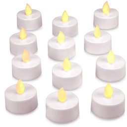 12x ŚWIECZKI LED TEALIGHT BIAŁE BEZPŁOMIENIOWE NA BATERIE