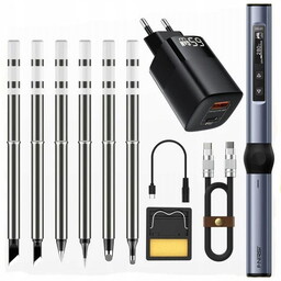 Precyzyjna Lutownica Oled Fnirsi 96W Zestaw 6 Grotów