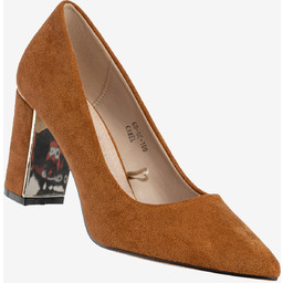 Czółenka Damskie Eleganckie Buty Na Słupku Camel Goodin