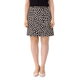 Spódnico-Spodenki Damskie w Groszki Włoskie Czarno-Beżowe S