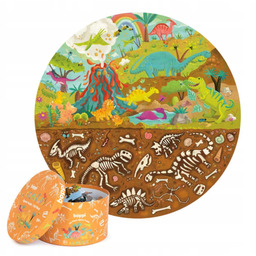 Puzzle okrągłe 150 Dinozaury Boppi 230x120 mm