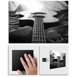 Plakat metalowy gitara L