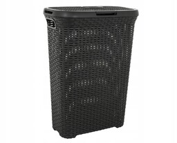 Kosz z pokrywą Curver Natural Style 40L ciemnoszary