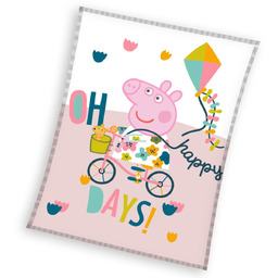 Kocyk dziecięcy ciepły Świnka Peppa lato 130x170