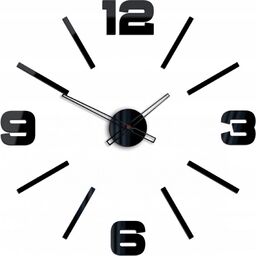 Zegar ścienny z dużymi cyframi naklejany nowoczesny