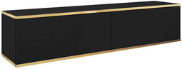Elior Czarna szafka rtv w stylu modern glam