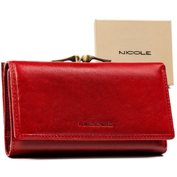 Damski skórzany portfel Nicole na karty i gotówkę