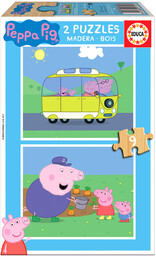 Educa, puzzle, Świnka Peppa, 2x9 el.