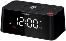 Zegar Sencor SDC 7600 Qi z ładowarką, czarny