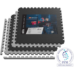 Mata puzzle EVA 2cm czarno/szara - 4 sztuki